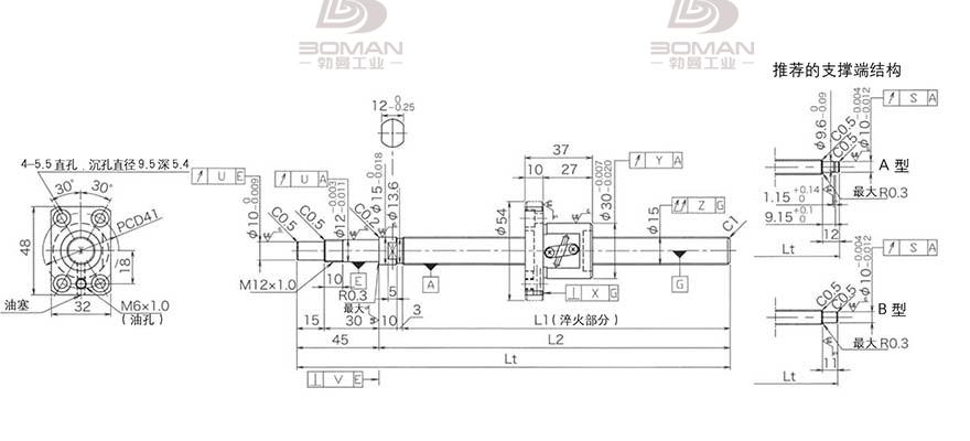 KURODA GP1502DS-BAPR-0600B-C3S 日本黑田丝杆 tbi