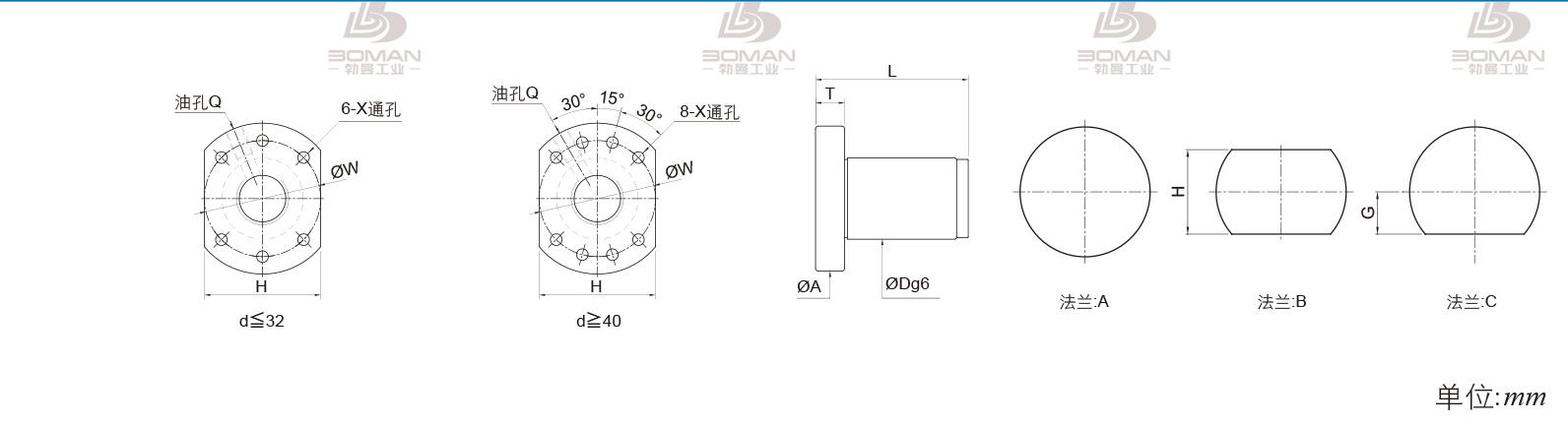 PMI FSDU3205B-4.0P pmi滚珠丝杆选型
